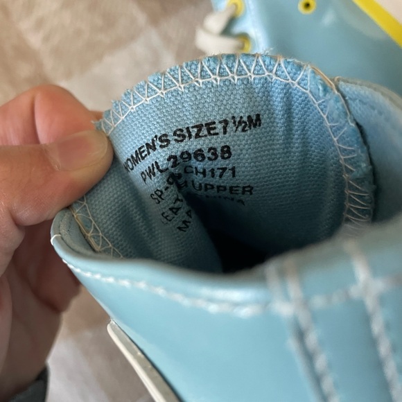 7.5 Colorful Pro Keds Blue and Yellow High-Top Sneakers - Picture 5 of 7